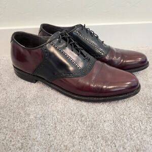 Dexter Men’s 11M Oxford Dress Shoes Made in USA Leather Sole Burgundy Black